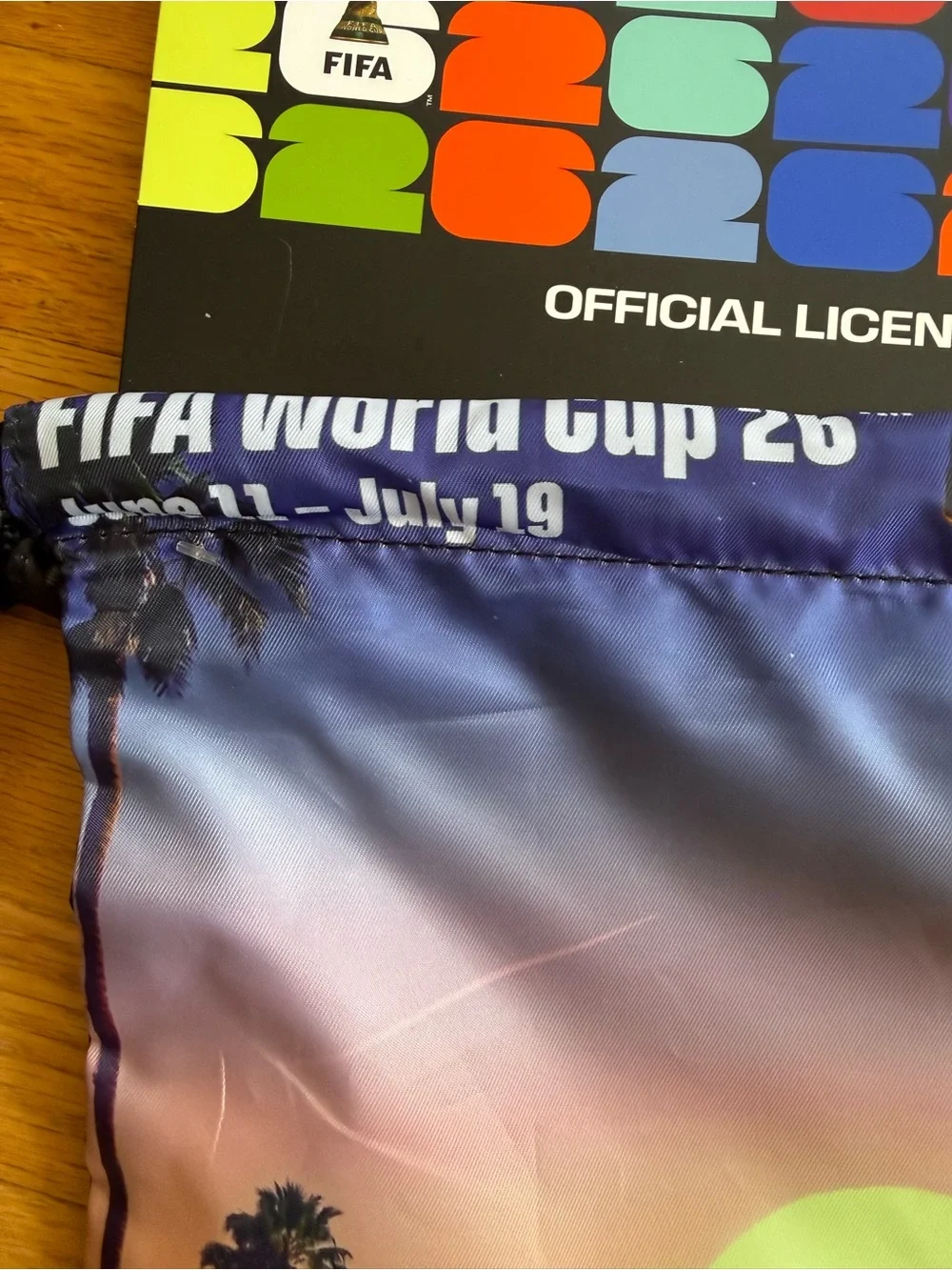 Official FIFA World Cup 2026 Los Angeles Host City Drawstring Bag NWT Licensed